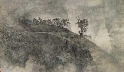 李华弌 2002年作 风景105 by 177.8 cm